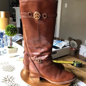 Tory Burch Leather Boots Size 9.5